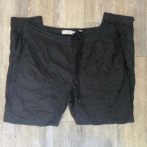 Vince Black Nylon Track Pants Elastic Drawstring Waist Lightweight Polyamide Men